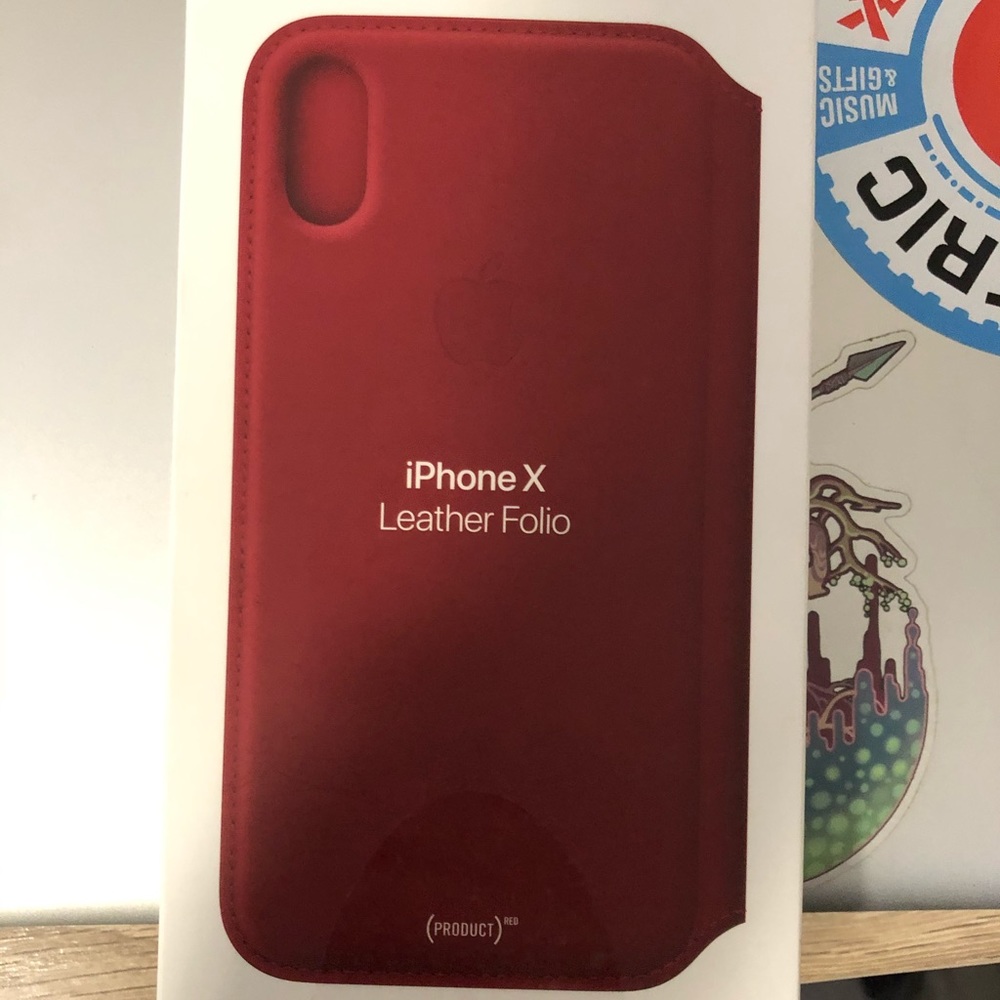 Apple iPhone X leather folio case